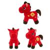 Mascot Dolls Plush Horse Keychain Creative Stuffed Animal Keyring  Chinese New Year