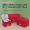 Large Capacity Portable Double-Layer Outdoor First Aid and Medicine Storage Bag
