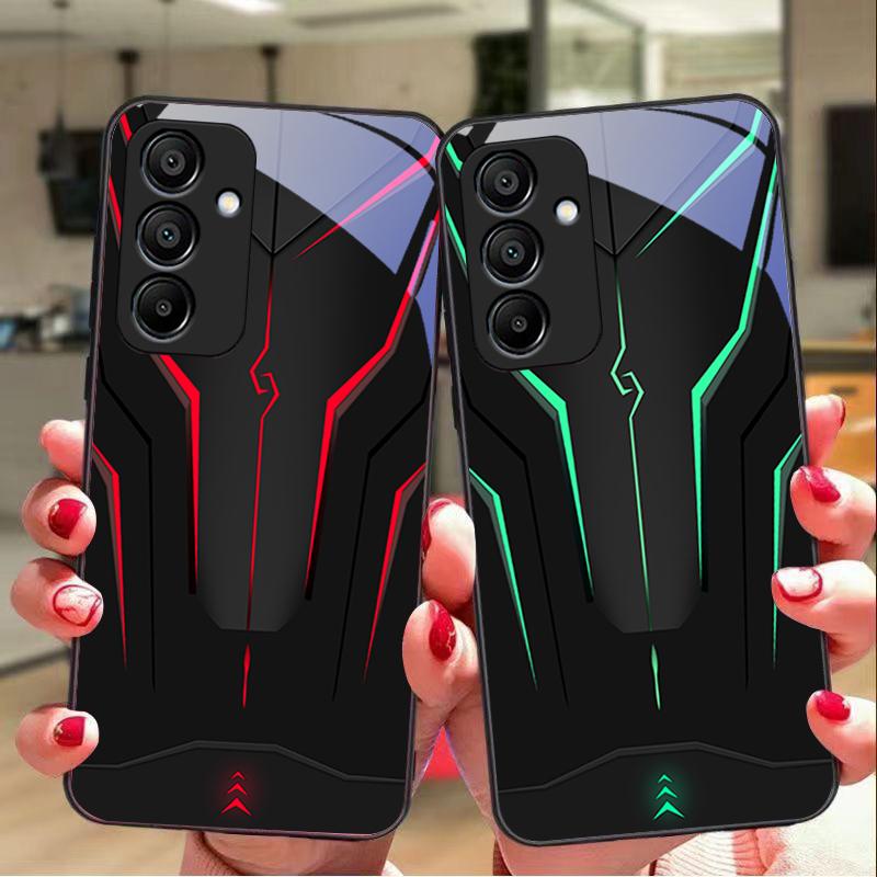 Механический Крутой Желтый Для Samsung Galaxy A15 5G 54 4G 51 50 24 35 90 71 12 51 53 52S 80 22 34 Черный Чехол для телефона из закаленного стекла