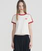 FALLETT Heart Emblem Ringer Short Sleeve T-Shirt Sky Blue