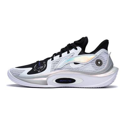 Баскетбольные кроссовки Li Ning Sonic 11 Stardust с улучшенной боковой поддержкой, точным сцеплением и устойчивостью, белые, черные, серебристые, ABAT021-1