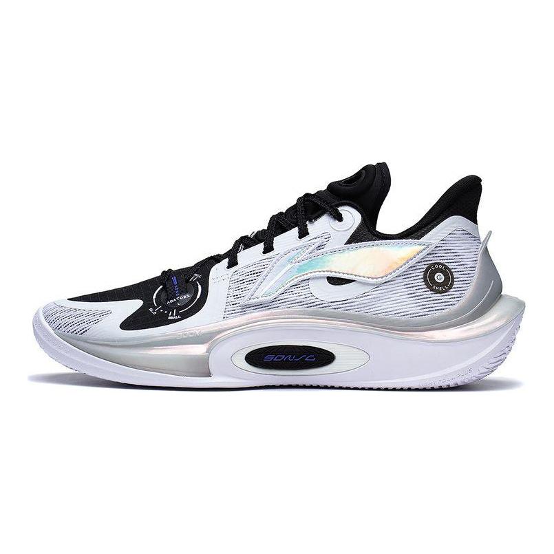 Баскетбольные кроссовки Li Ning Sonic 11 Stardust с улучшенной боковой поддержкой, точным сцеплением и устойчивостью, белые, черные, серебристые, ABAT021-1