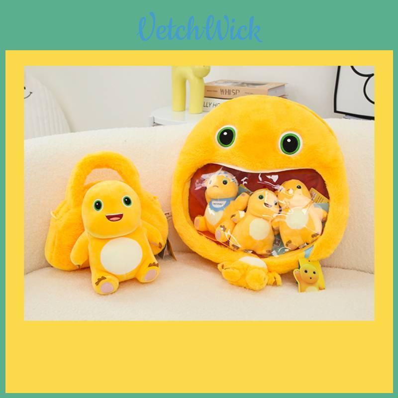 Soft And Cuddly Naloong Animal Plush Backpack In Yellow Ideal For Birthday Gifts