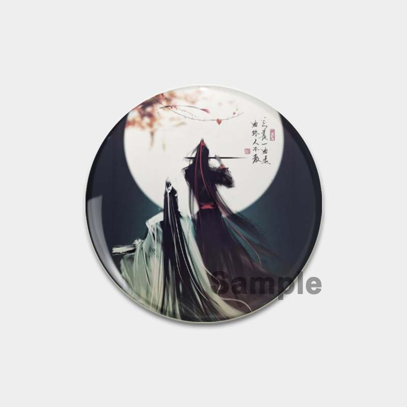 32/44/58 мм аниме Mo Dao Zu Shi брошь, булавки для одежды, аксессуары для рюкзака, мультяшная фигурка Lan Wangji/Wei Wuxian/Chen Qing Ling, значок