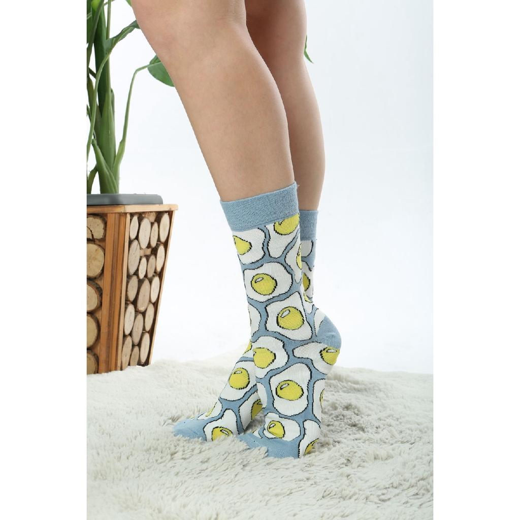 Набор из 6 носков с разноцветным узором «Фруктовая пицца»