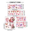 1set Translucent PVC Self Adhesive Wall Stickers Waterproof Animal Print Decals for Home Living Room Bedroom Wall Decoration Heart