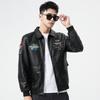 Мужская куртка из искусственной кожи для мотоцикла, новый стиль весна-осень, мужская кожаная куртка для полетов, мужская зеленая и модная кожаная куртка в корейском стиле