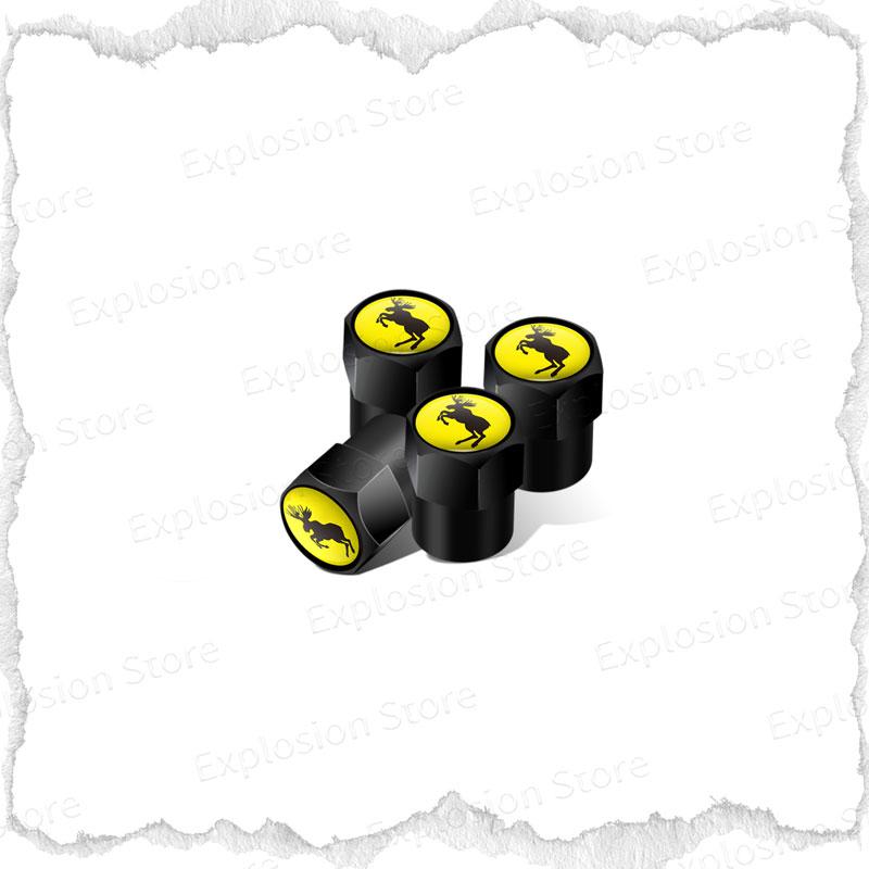 4pcs Swedish Flag/Prancing Moose Emblem Car Wheel Tire Stem Air Valve Caps Covers For Volvo V40 V60 XC40 XC60 XC90 S40 S60 Decor