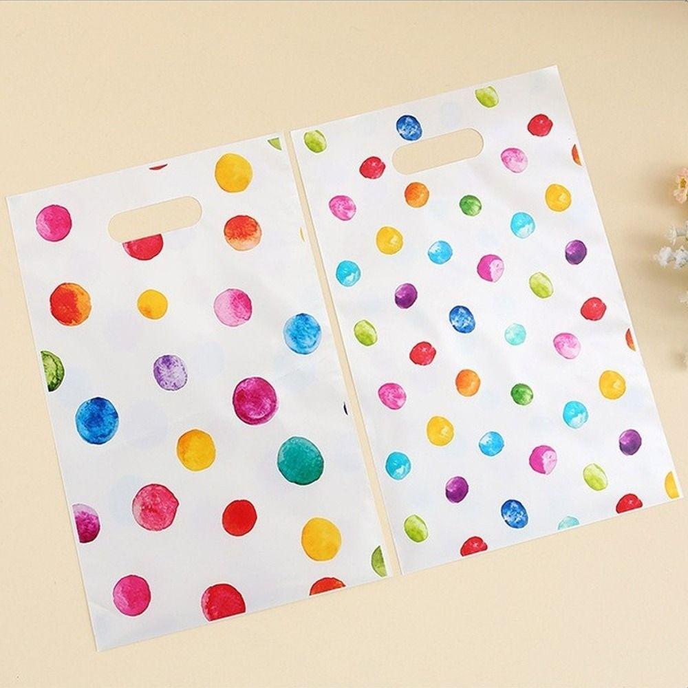 50Pcs Portable Size Party Favor Bags Colorful Gift Bags High Quality Handheld Bags Birthday Party