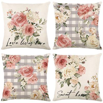 Чехол на подушку Spring Linen Printed Home Decoration Гостиная Диван Чехол на подушку Чехол на подушку