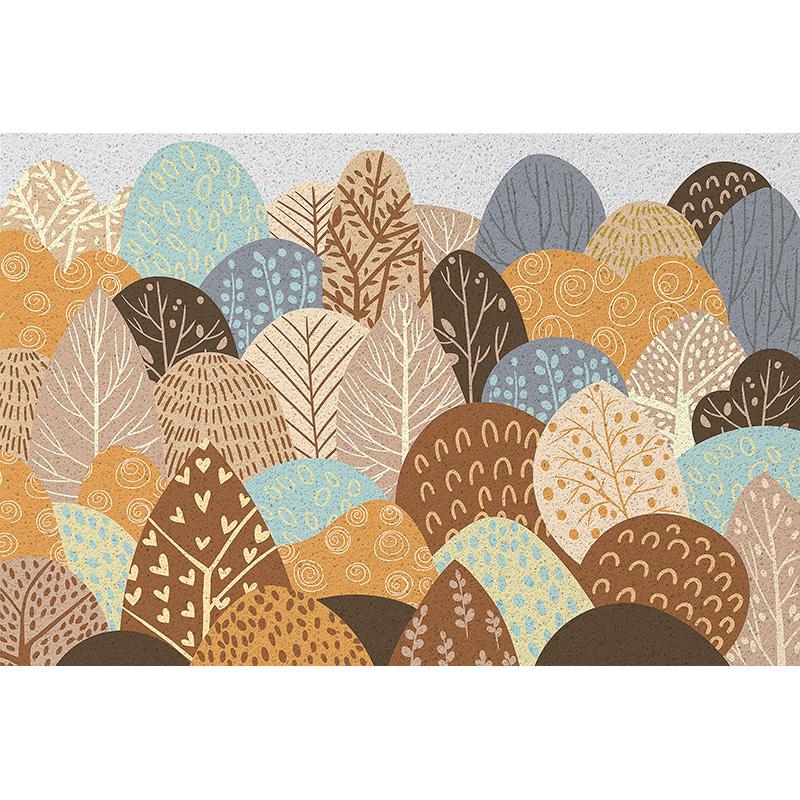 Лесной приветственный коврик Входной ковер Коврик для двери для помещений и улицы Низкопрофильный коврик для двери Моющийся Нескользящая резиновая основа Низкопрофильный коврик