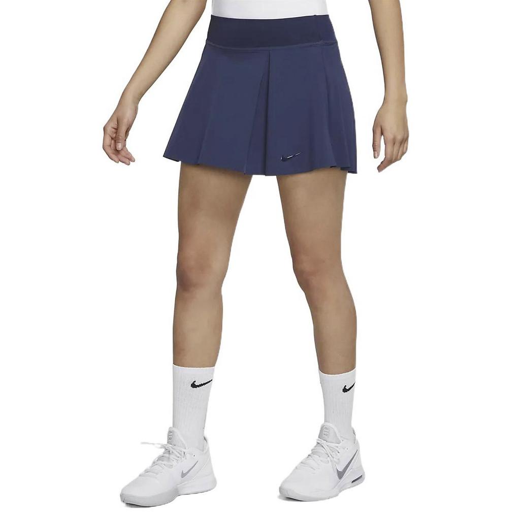 Nike Club Skirt Tennis Sports Solid Color Breathable A-Line Comfortable Casual Skirt Women Skirts Obsidian DD0342-451
