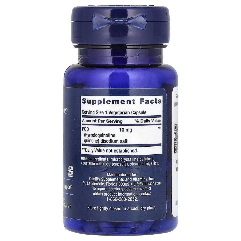 Life Extension PQQ Capsules, 10 Mg, 30 Veggie Capsules