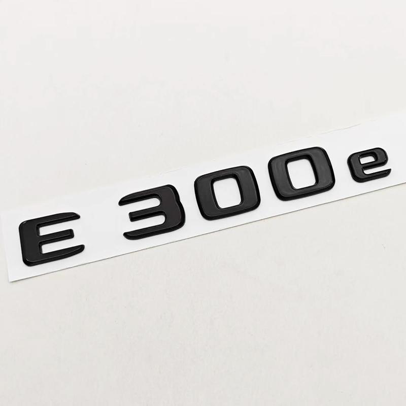 New 3D ABS Chrome Black Car Styling Logo E300e E300de Badge Rear Trunk Emblem Sticker Decals For Mercedes Benz E300e E300de W214
