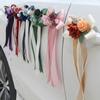 Elegant Wedding Car Door Handle Ribbon Decorations Door Handle Flower Bowknot Decoration for Wedding Car and Venue