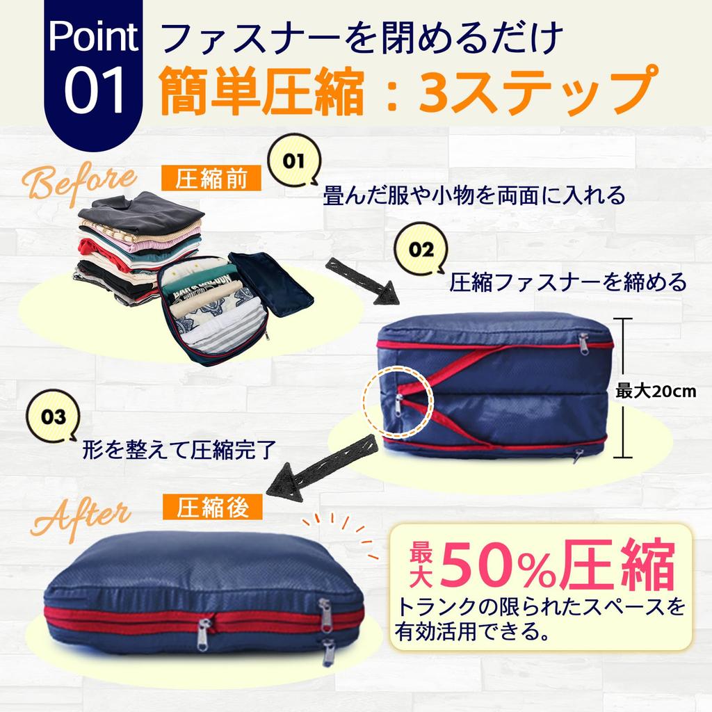 Spring FLIEGER Compression Travel Pouch 3 easy steps to organize your clothes and save up to of your space with compression Large size 3 nights Made