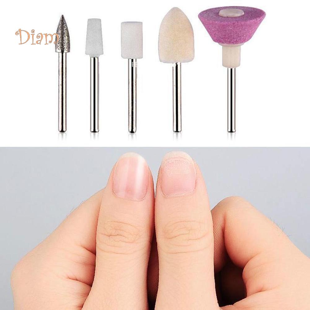BEAUTY-NAIL GOODs 5Pcs Grinding Drill Bits Polish Tool for Electric Manicure Machine