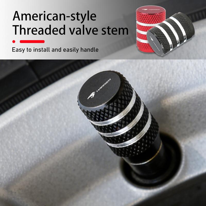 For Toyota ad114Pcs Car Styling Wheel Tire Valve Caps Tyre Stem Covers Decoration Accessories For Toyota Harrier Vellfire Prius Voxy Corolla