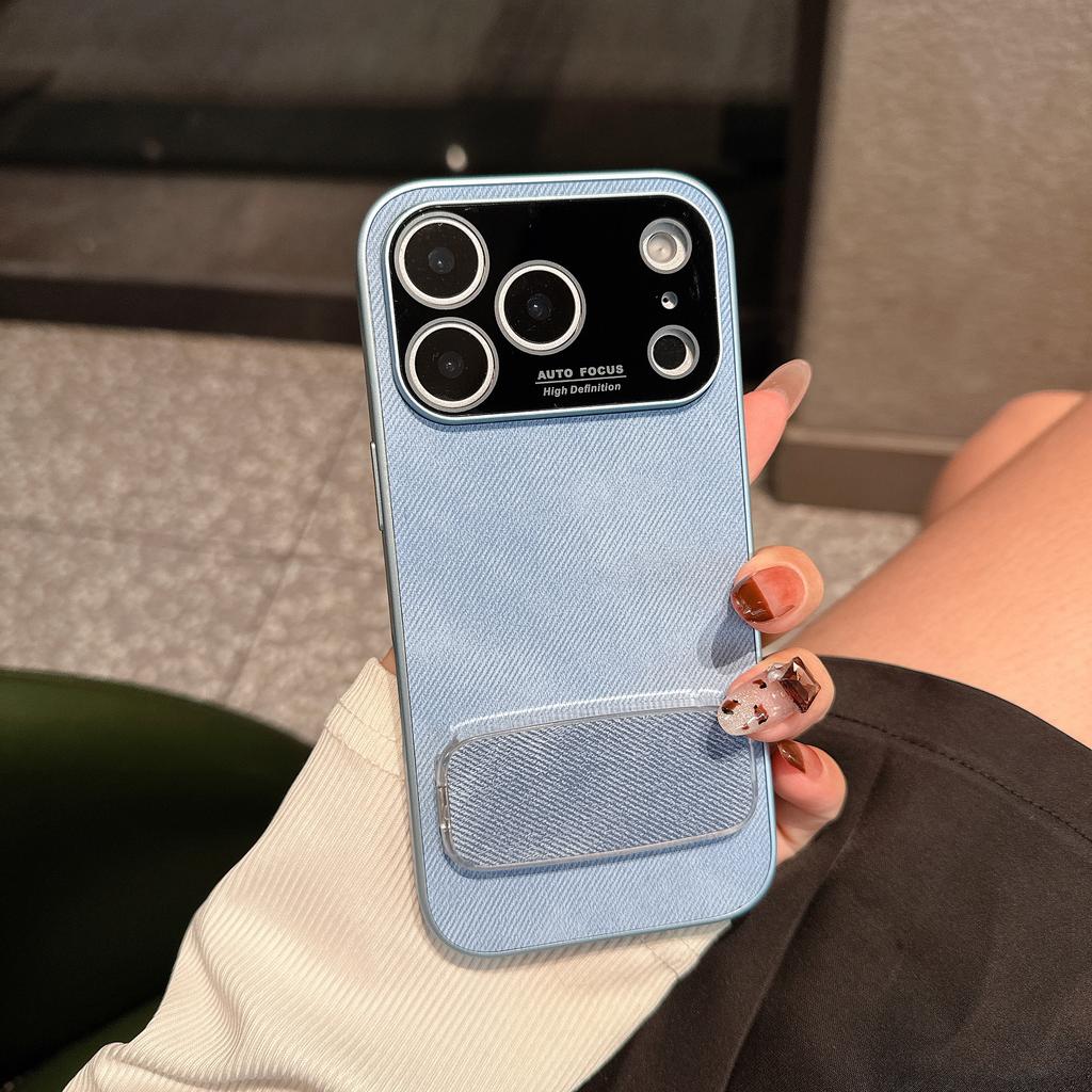 Новый фланелевый чехол для телефона с полной защитой камеры для iPhone 17 Pro Max 16 15 14 13 с держателем-зеркальцем для макияжа, противоударная мягкая накладка
