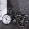 Creative Retro Glamorous Stand Clock Home Desk Decoration Design Bicycle Gift Alarm Clock Quartz