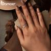 BAMOER 925 стерлингового серебра волна кольцо дизайн Sense модное кольцо позолоченное белое золото для женщин ювелирные изделия подарок