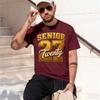 Senior Gold Varsiy Design Cl Of 2027 Graduaes T-Shir Summer Shor-Sved Breahable Swea-Wking Versaile Rendy 2026 New Model Short-s