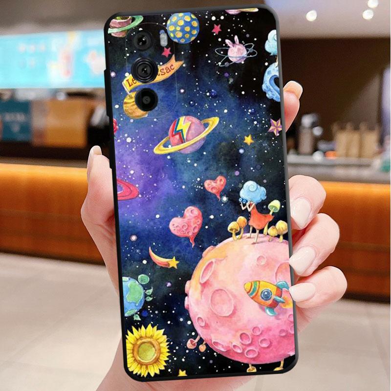 Phone Case For Motorola Edge 50 40 Pro 60 50 40 30 Ultra Neo Fusion Moto G85 G72 G53 G54 G84 G13 G32 Stars Space Astronaut