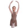 Girls Glittery Lyrical Dance Dress - Rhinestone Decor & Irregular Hem for Stage Performances
