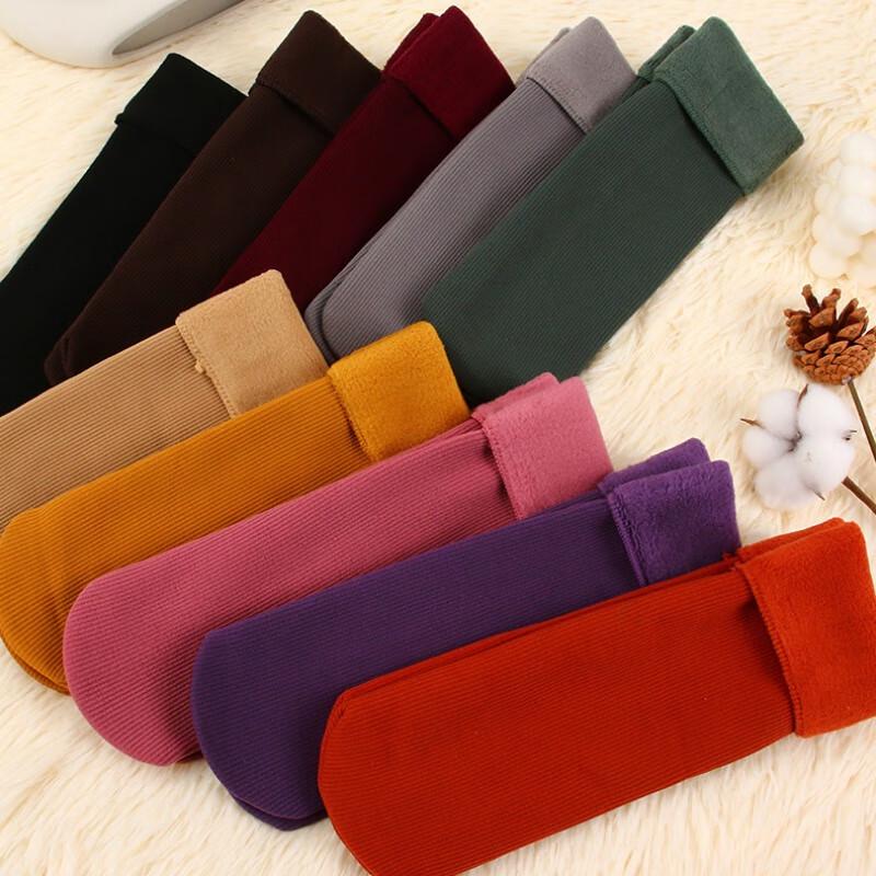 Unisex Striped Color Cotton Thermal Crew Socks