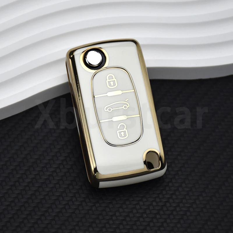 2/3 Buttons Auto Shell Fob for Peugeot 107 207 307 308 407 607 3008 5008 for Citroen Xsara C5 C6 C8 TPU Car Flip Key Case Cover