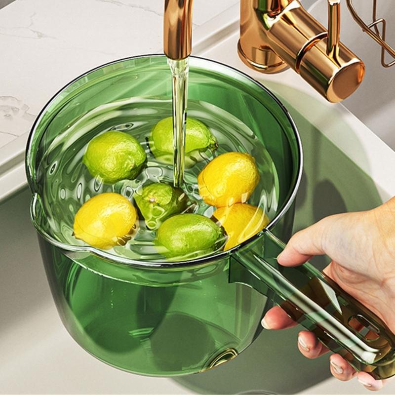 Половник для кухни с длинной ручкой Прозрачный корпус Большой объем Пластиковая конструкция Черпак для воды Домашний незаменимый предмет