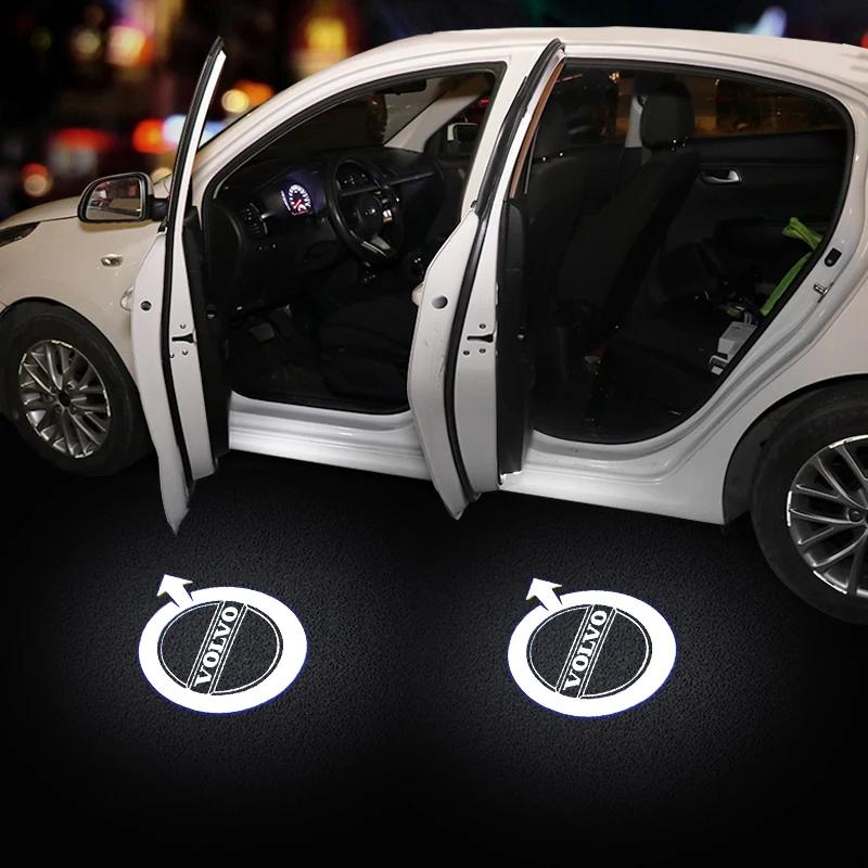 2026 New For Volvo Emblems 2PCS HD Car Door Welcome Lights For Volvo XC90 V90 V60 XC60 V40 S80 S60 S90 C40 XC40 V70 XC70 C30 C70