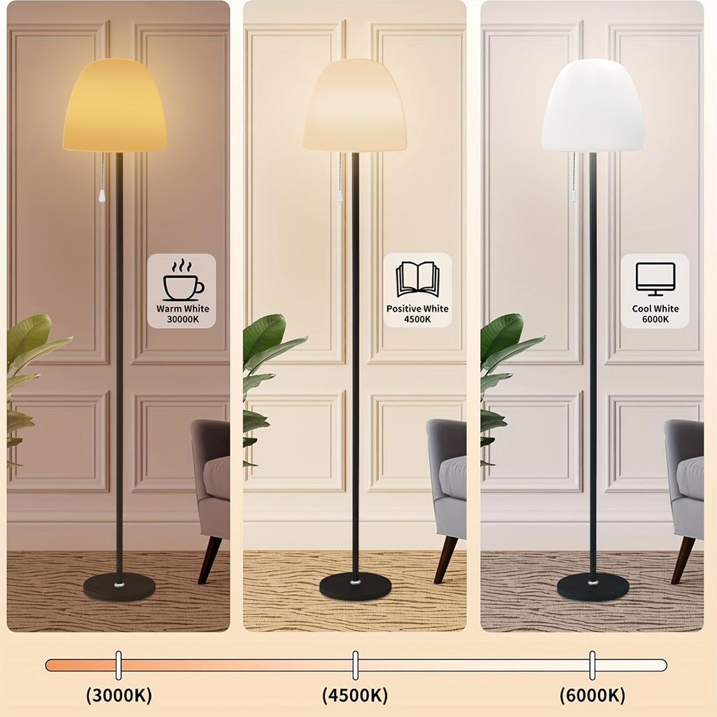 Led Floor Lamp Solar Sofa Living Room For Decor Lamps With Adjustable Bulbs Bedroom Home Decoration Rechargeable Standing Modern
