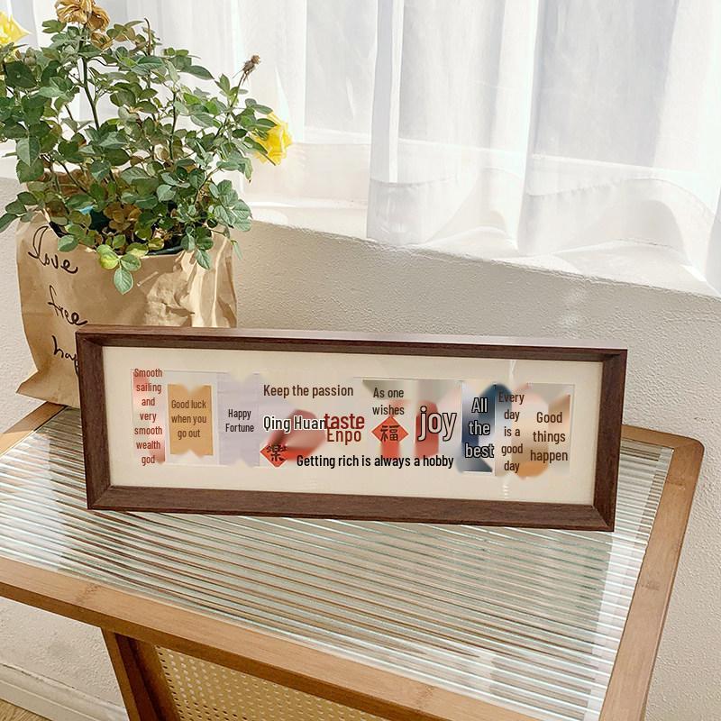 Festive Wealth & Treasure Horizontal Photo Frame for Living Room Decor