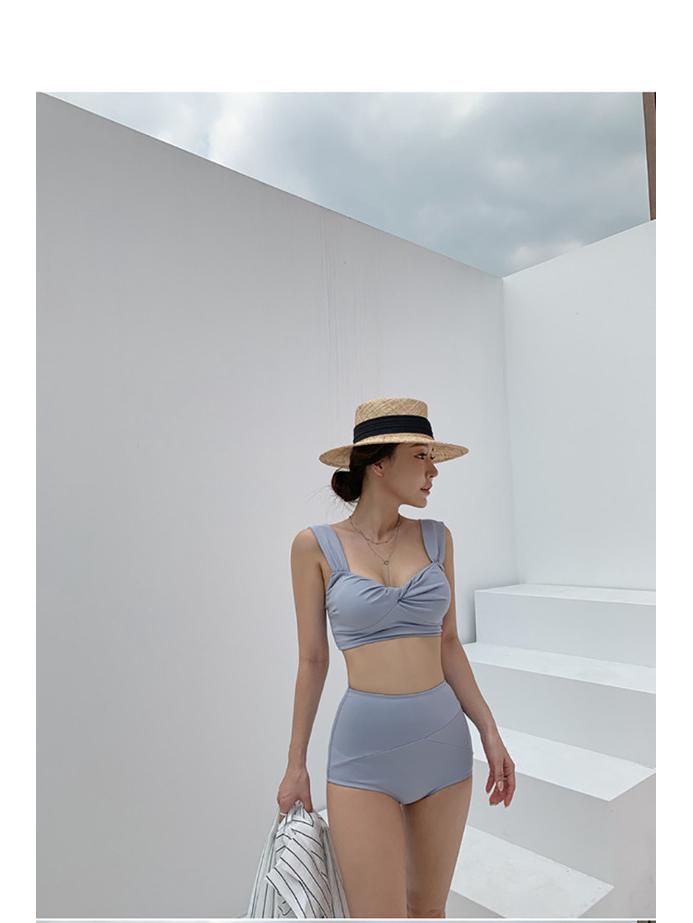 Европейский и американский слитный синий сексуальный купальник - Свободный размер, Новый и в наличии