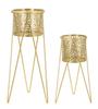 Подставка для вазы Золото Набор 2 шт. См 21X20X46-18X18X32