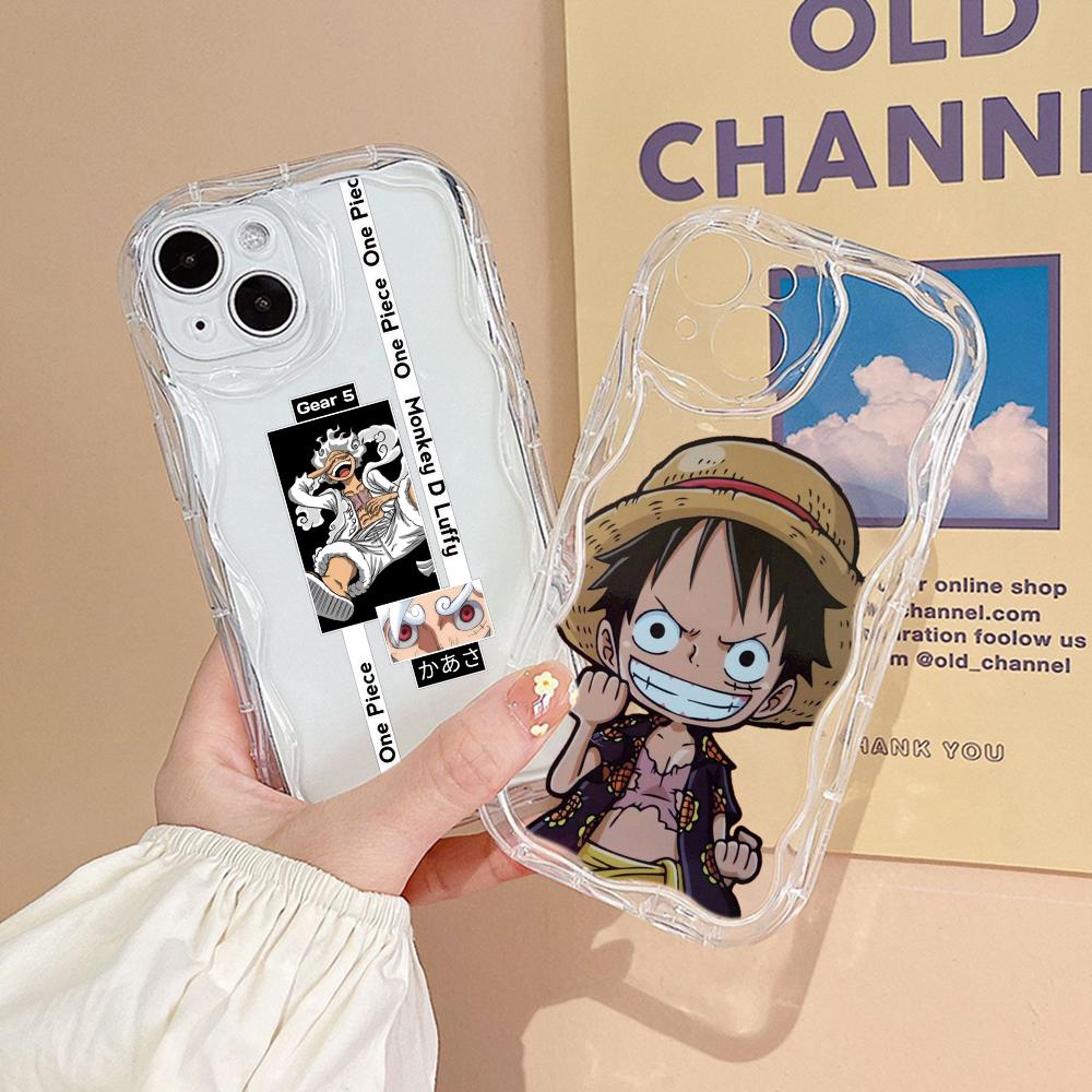 Чехлы для телефонов LZ28 One Piece Luffy Gear 5 Clear Soft Wave для Samsung S24 S23 Ultra S20 FE A54 A14 A52s A51 S10 Huawei Honor 90, защитная задняя крышка