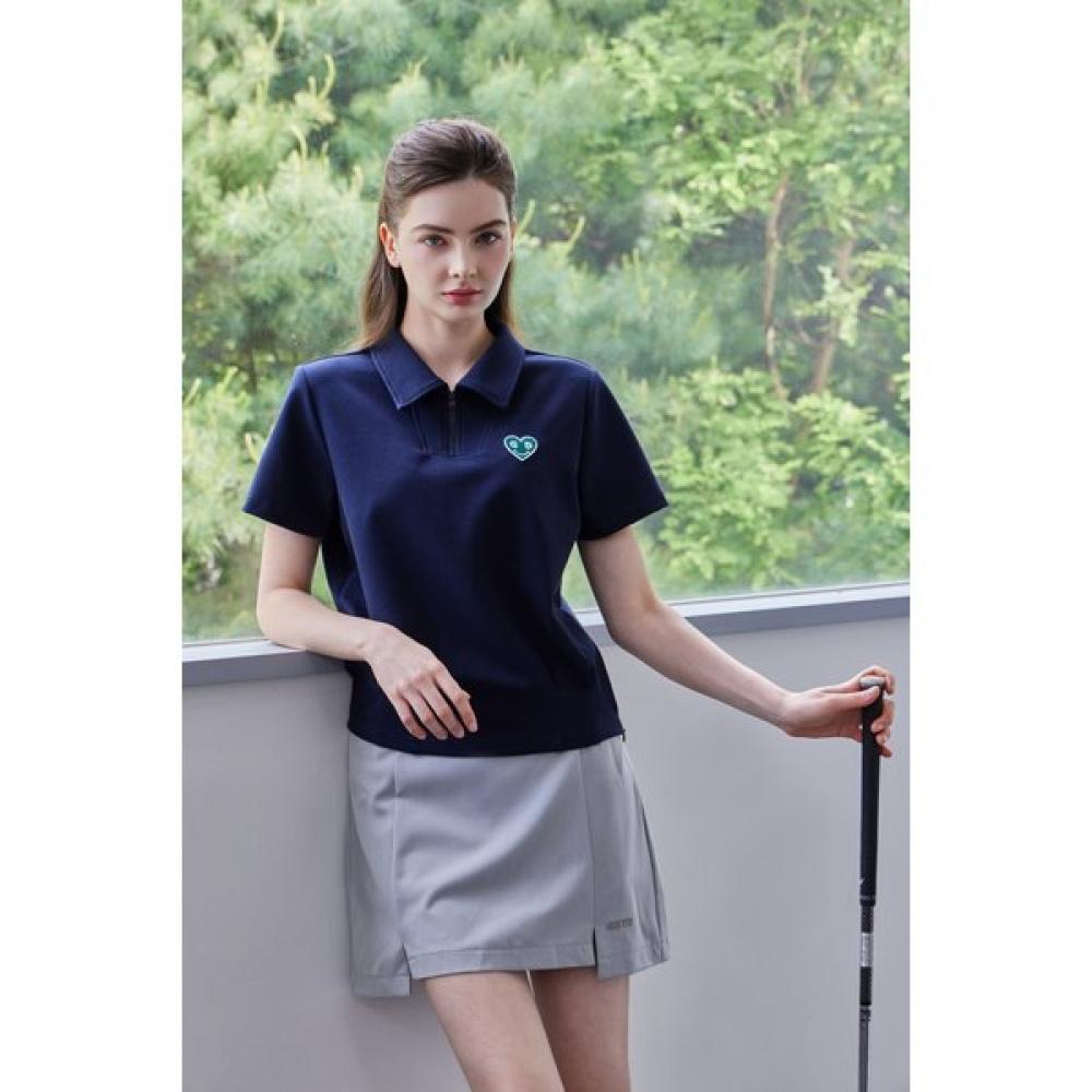 Goxo Gray Back Pleats Slit Skirt