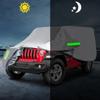 190T автомобильный чехол для Jeep Wrangler 2 двери 4 двери, ветрозащитный пылезащитный автомобильный чехол с УФ-защитой для Jeep Wrangler JK, JL, YJ 1987-2019