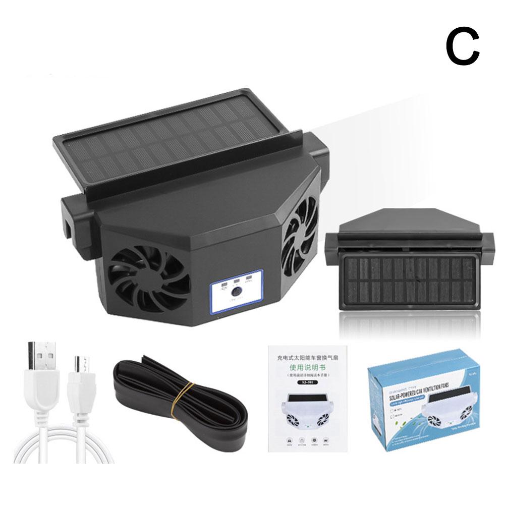 Высокая мощность ветра Автомобильный вытяжной вентилятор USB перезаряжаемый/солнечный вентилятор циркуляции воздуха для охлаждения рассеивания тепла автомобильный аксессуар