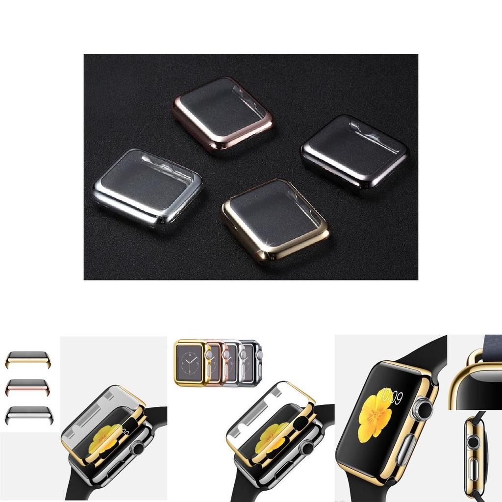 Защитный чехол для Apple Watch, жесткий чехол с гальваническим покрытием PC для моделей 38 мм и 42 мм