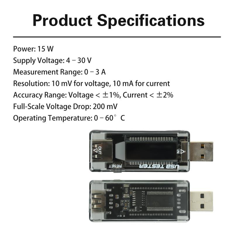 4-30V USB Voltage Current Meters Capacity Battery Tester Volt Current Voltage Doctor Charger Capacity Tester Meter Power Bank