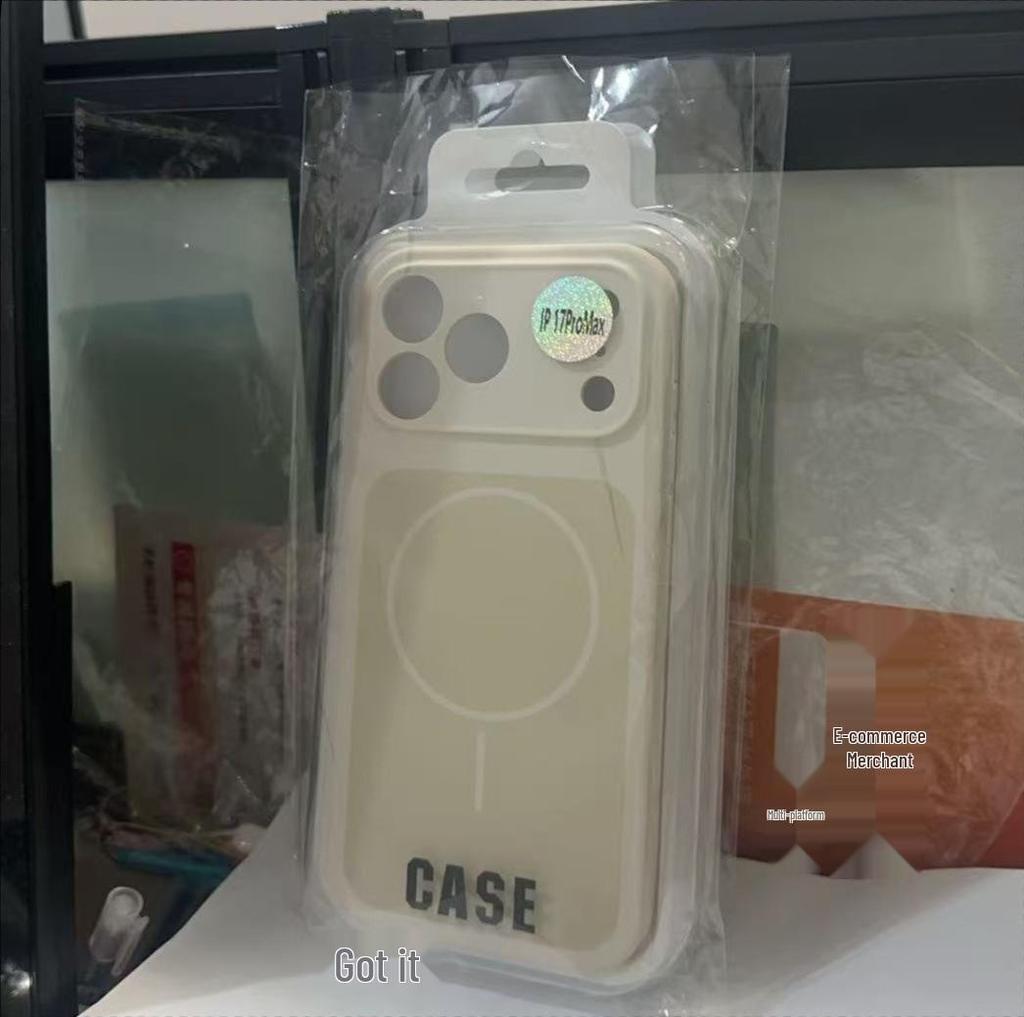 iPhone 17 Pro Max Liquid Silicone Magnetic Color-blocking Thin Protective Case