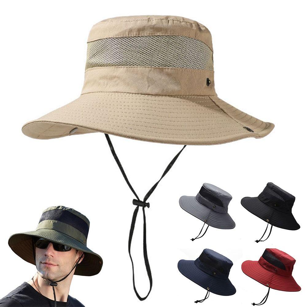 Adjustable Fisherman Hat Big Eaf Mountaineering Hat Portable Sunshade Hats Unisex