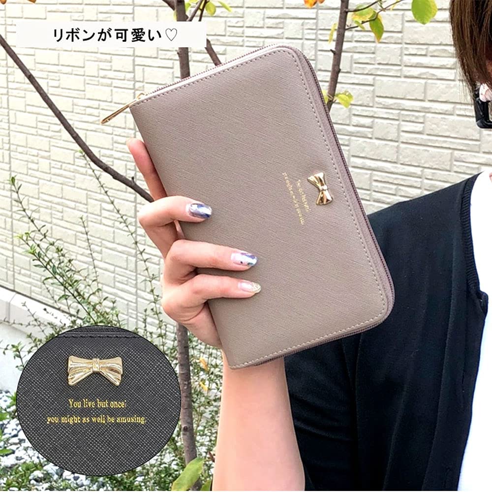 Bankbook Can Hold a Mother and Child Health Handbook Large Passport Pension Handbook Can Hold Ribbon Floral Pattern Case, Anti-magnetic,