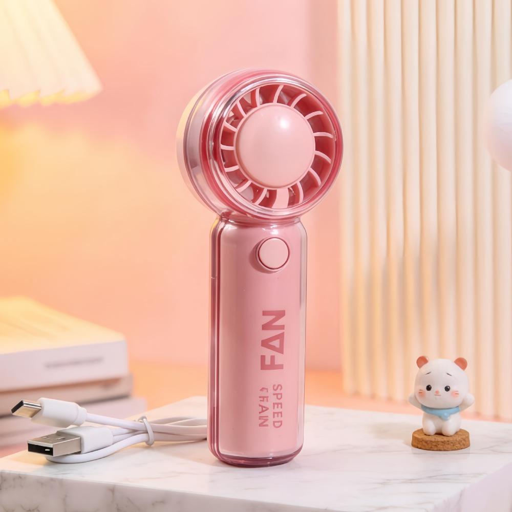 3 Wind Speeds USB Rechargeable Fan Rechargeable Cooling Fan Mini Handheld Fan Outdoor Activities