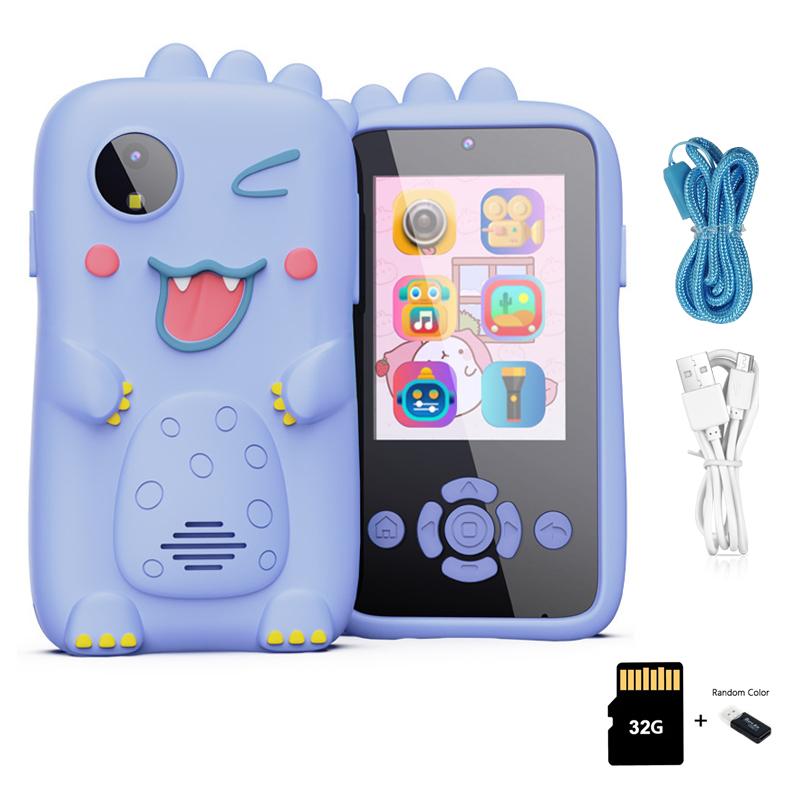 Baby Phone Toys Smart Phone Camera Toys Cartoon Musical Mini Cellphone Learning Toy Silicone Cover Toy Kids Digital Camera Gift