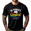 Lgbt Lesbian Gay Bisexual Trans Pride T Hirts#1 World S Gayest Dad Funny Lgbt Pride Rainbow Luxury Clothing Punk Style - Men'...