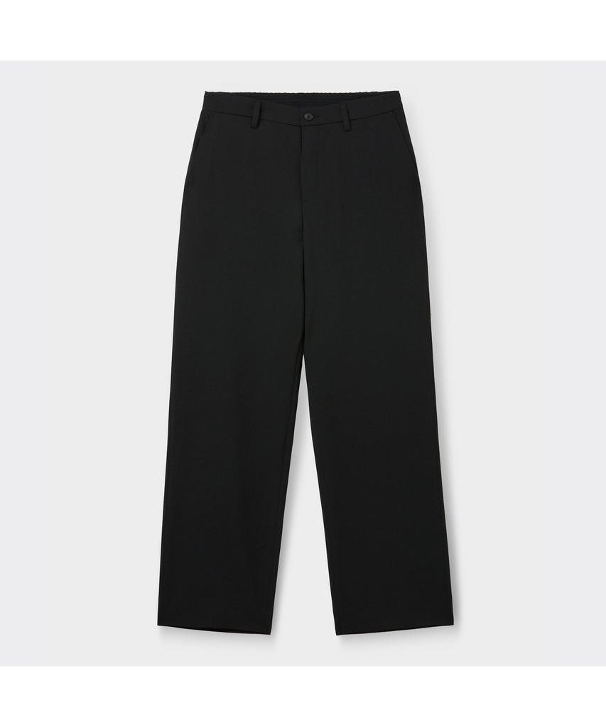 Keoseuuteommellou Black Loose Fit Textured Pants Cwpam26321Bkx