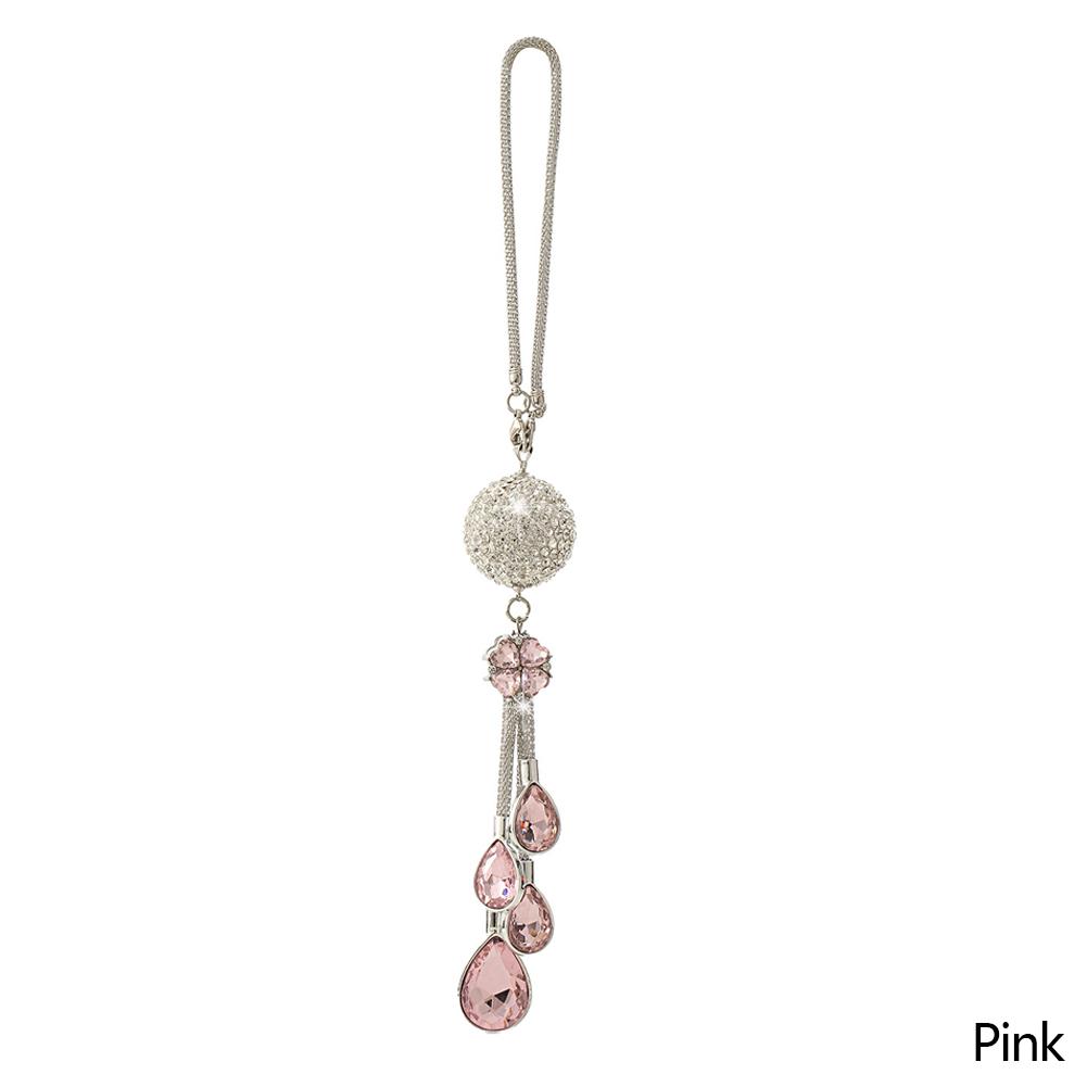 Подвеска на зеркало заднего вида автомобиля, металлический хрустальный шар, бриллиант, декоративная подвеска, подвесные украшения, автомобильные стразы, стиль интерьера